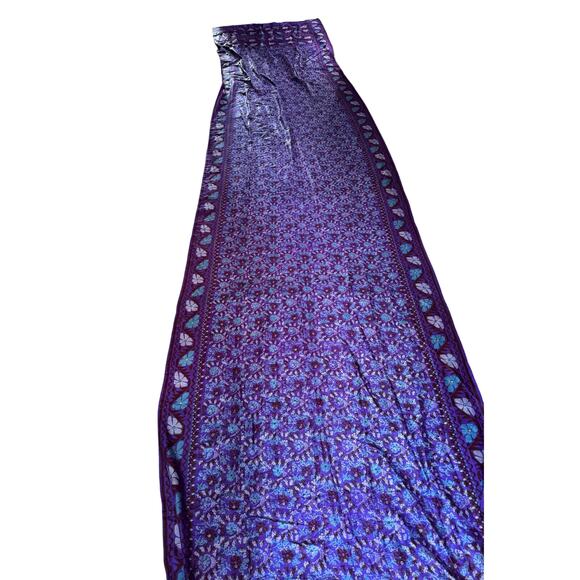 Gorgeous Vintage Purple Silk Sari Saree Silk 70s 1970s Sewing India - Picture 7 of 11
